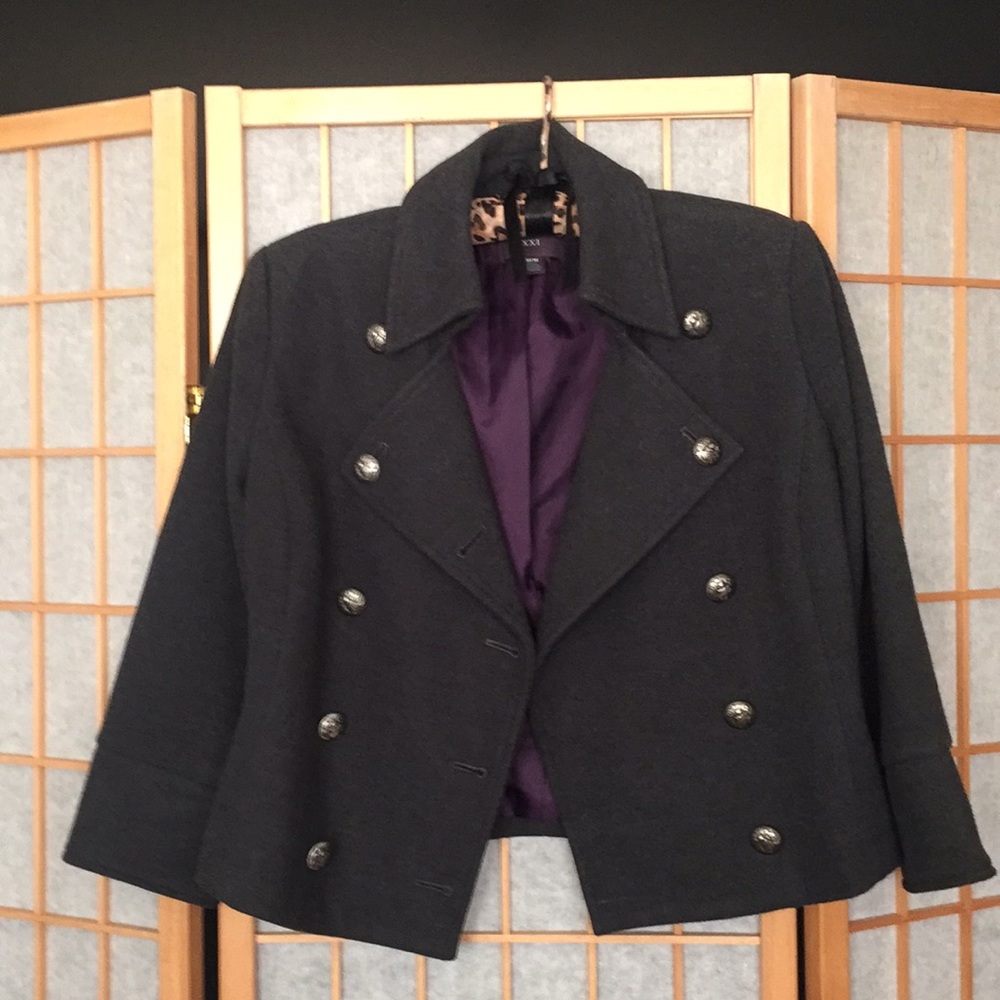 Waist grey jacket